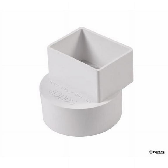 NDS Schedule 35 2 in. Hub each x 3 in. Female PVC Flush Downspout Adapter