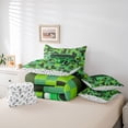 thumbnail image 6 of Castle Fairy Green Gamepads Bedding Comforter Set,Pixelated Grid Miners Full Bedding Set, 6 of 8