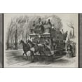 thumbnail image 1 of 24"x36" Gallery Poster, horse drawn omnibus and a railway system paris france 1853, 1 of 1
