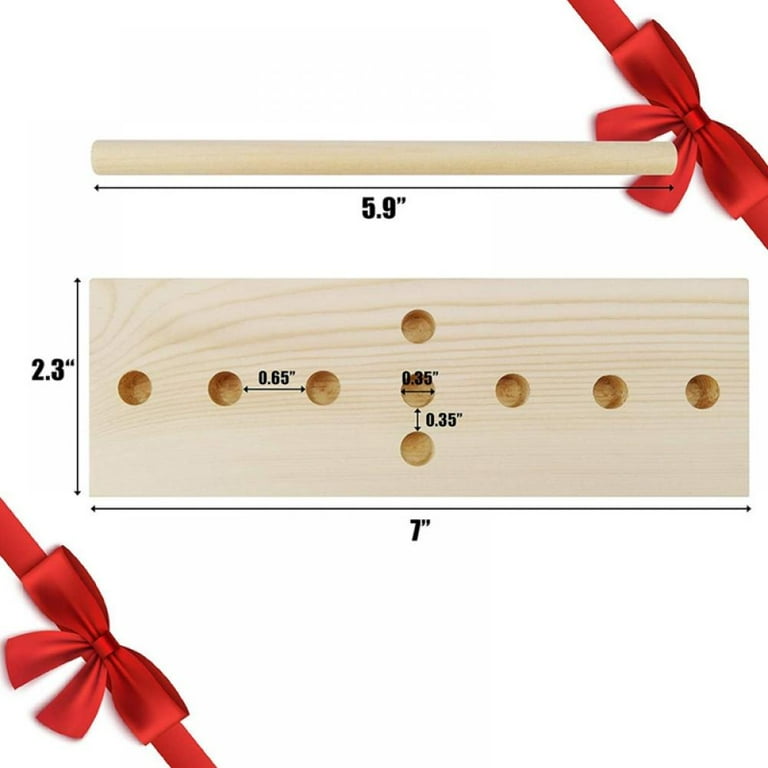 SACATR Bow Maker for Ribbon, Holiday Wreaths,Wooden Wreath Bow Maker Tool for Creating Gift Bows, Party Decorations, Hair Bows, Corsages, Holiday