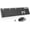 Gray, variant on Wireless Keyboard and Mouse Combo - Ergonomic Wave Rechargeable Keyboard with Soft Leather Wrist Rest, RGB Backlit -Black