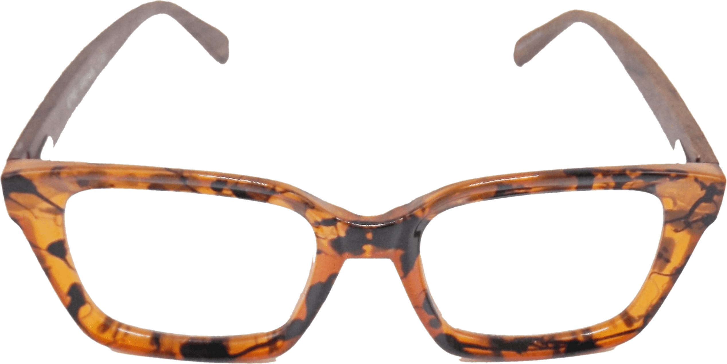 EYEGEMS Brand Eyeglasses +2.00 Women Eco Friendly Sustainable  Reading Glasses Ladies Walnut Wood Amber Brown Tortoise 0552