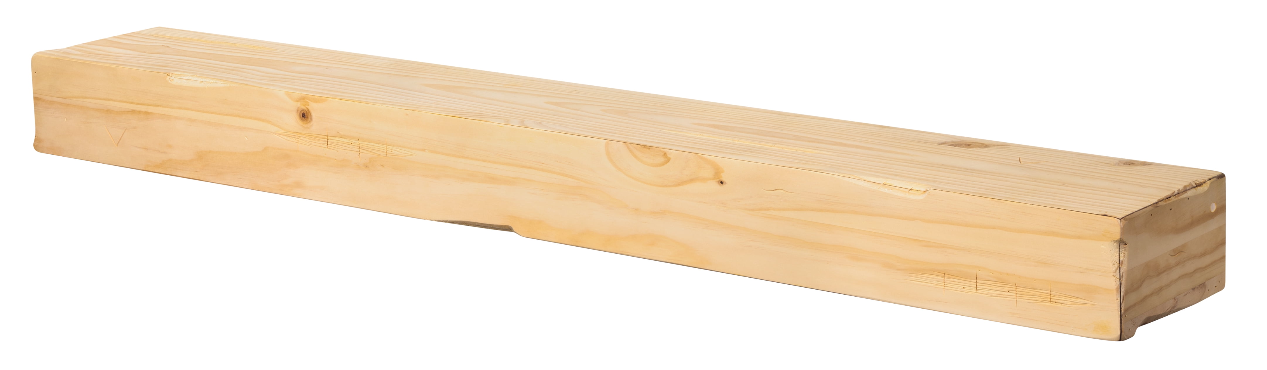 Pearl Mantels Shenandoah Hand Distressed And Hand Finished Premium Pine Wood Mantel Shelf, Unfinished, Paint And Stain Grade, 60"L & 9"D, Versatile Hanging Choices, With Or Without Corbels (Included)