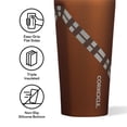 thumbnail image 4 of Corkcicle 16 oz Star Wars Travel Tumbler, Stainless Steel, Triple Insulated, Water Bottle, Chewbacca, 4 of 7
