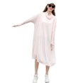 thumbnail image 2 of Cubierta de protección solar de seda de hielo rosa para mujer, ropa de protección solar fina, suave y transpirable para montar a caballo, 2 of 10