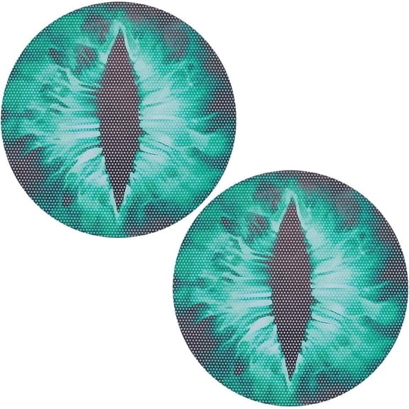 Beast Eyes Headlight Decals Green 3D Stereo Eyes Headlight Decal Stickers Eye Decals Eye PVC Headlight Stickers for Truck Car Body Window Bumper Decoration Green