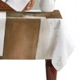 thumbnail image 4 of Brown Geometric Table Cloth Waterproof Tablecloths, Vintage Oil Painting Contemporary Tablecloth Dining Table Cover for Kitchen Party Tabletop Outdoor, Rectangle Tablecloth 60x84 Inch, 4 of 9