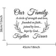 thumbnail image 2 of 1sheet 1 Sheet Our Family Quotes Wall Stickers Vinyl Wall Decor Stickers DIY Saying Wall Art Decal Sticker Home Decoration for Living Room Bedroom Bathroom Black(45x38cm), 2 of 7