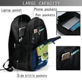 thumbnail image 4 of Easygdp Dino Playing Roller Skate Mochila para Laptop de Viaje con Puerto USB, Mochila para Laptop con Puerto de Carga USB para Mujeres y Hombres, 4 of 7