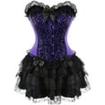 thumbnail image 1 of Gothic Slimming Corset Plus Size Lace Overlay with Mini Skirt, 1 of 3