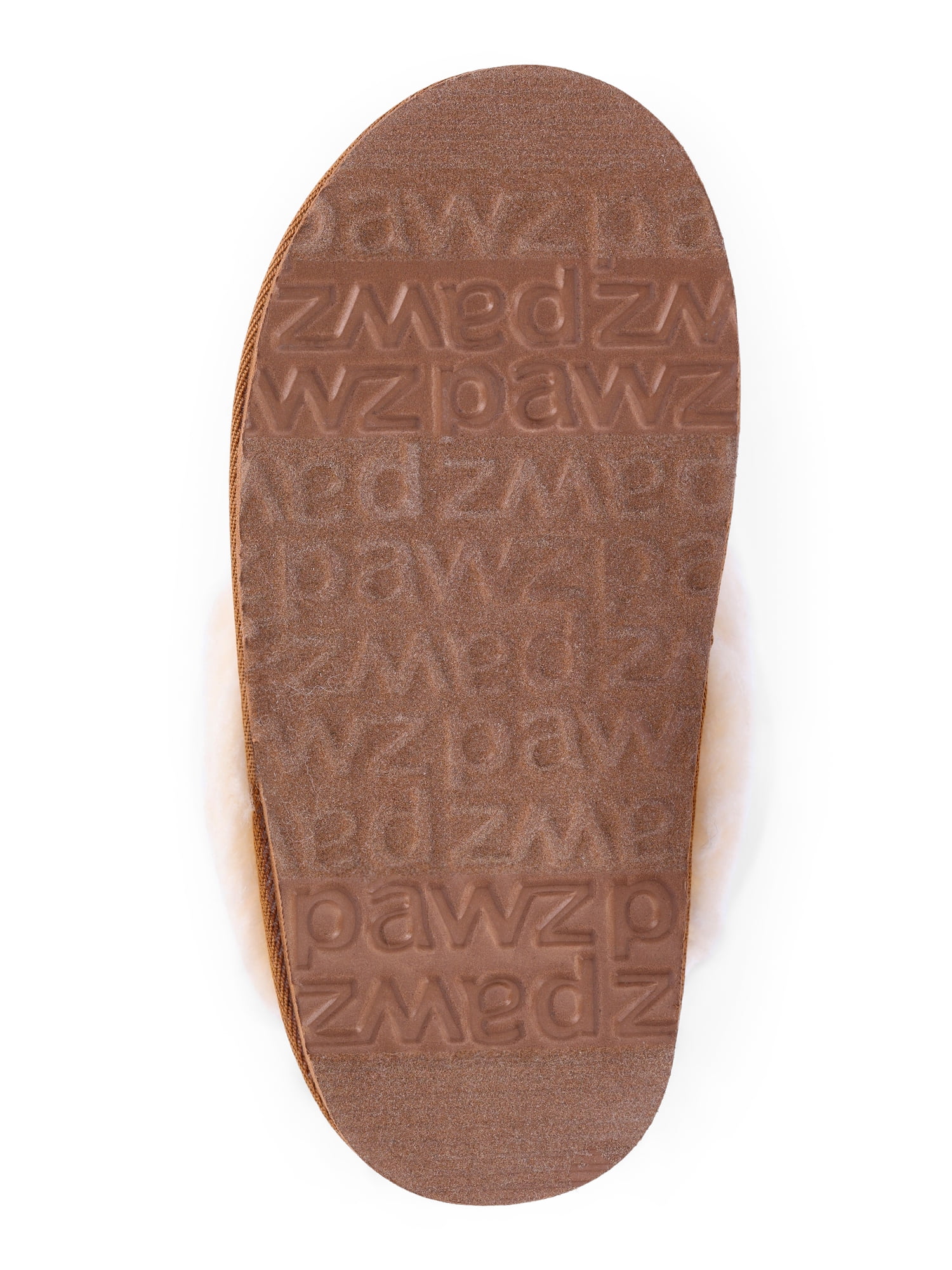 Pawz Girls Faux Shearling Slippers with Slingback Strap