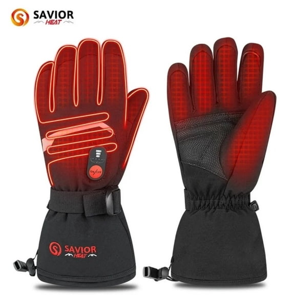 SAVIOR HEAT Heated Gloves Electric Rechargeable Battery Men Women 7.4V Heating Gloves Winter Ski Motorcycle Work Snowboarding Hunting Hiking Camping Walking