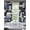 Blue Black White, variant on Sage Green Black Geometric Sheer Curtains 54 Inch Length 2 Panels Set, Modern Abstract Art Block Voile Window Treatment Rod Pocket Short Kitchen Curtains Drapes for Bedroom 52"x54"x2