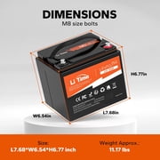 LiTime 2Pack 12V 50Ah Lithium LiFePO4 RV Battery, Max. 15000 Deep Cycle Battery, Perfect for Camper, Van, Marine, Trolling Motor