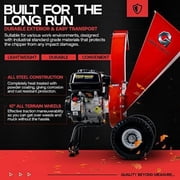 Great Circle 3 in. Gas Wood Chipper 7HP 4-Stroke OHV Engine, Powerful & Efficient Performance