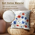 thumbnail image 4 of 4th of July Pillow Covers 20x20 Set of 2 - Watercolor Flower Poppy Patriotic Decorative Square Cushion Cover Soft Cotton Linen Pillowcase for Couch Bed Sofa Room Decor, 4 of 6