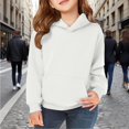 thumbnail image 2 of Mercatoo Youth Kids Cotton Hoodies Trendy Soft Warm Pullover Hoodie Sweatshirts Boys Girls Plain Fall Tops Clothes with Pockets, 2 of 8