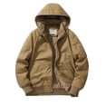 thumbnail image 1 of Puntoco Chaqueta Holgada De Manga Larga Con Capucha Y Cremallera Y Bolsillo Para Tiempo Libre De Color Liso Para Hombre, 1 of 2