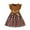 Brown, variant on Odeerbi Toddler Girls Cotton Rib Knit Floral Dresses Summer Ruffle Sleeve Bow Princess Dress Children's Printed Sleeveless Round Neck Knee Length Dress Toddler Girls Clothes