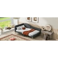 thumbnail image 6 of Bed Frames Twin Size Upholstered Daybed with Headboard and Armrest, Support Legs, Grey,Adjustable Bed Base, 6 of 19