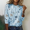 thumbnail image 5 of Patlollav Women Long Sleeve Tops,Ladies Loose T-Shirt Blouse, 5 of 6