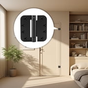 WellMade 4 in. Self-Closing Spring Hinge, Matte Black Steel Adjustable Door Hinge with Screws and Tools, UL Certified, 2 pack