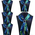 thumbnail image 3 of 5PCS Silk Scarf Ring Clip T-shirt Tie Clips for Women Fashion Metal Rhinestone Heart Flower Butterfly Circle Clip Shawl Scarves Clasp Dress Accessories Jewelry Buckle Clothing Ring Wrap Holder, 3 of 7