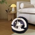 thumbnail image 1 of Cats Beds Cats Tent Dogs Beds Semi Enclosed Cats Cave Bed With A Plusher Balls Soft Comfortable Covered Cats Bed With A Washable Detachable Mat Pet Products, 1 of 6