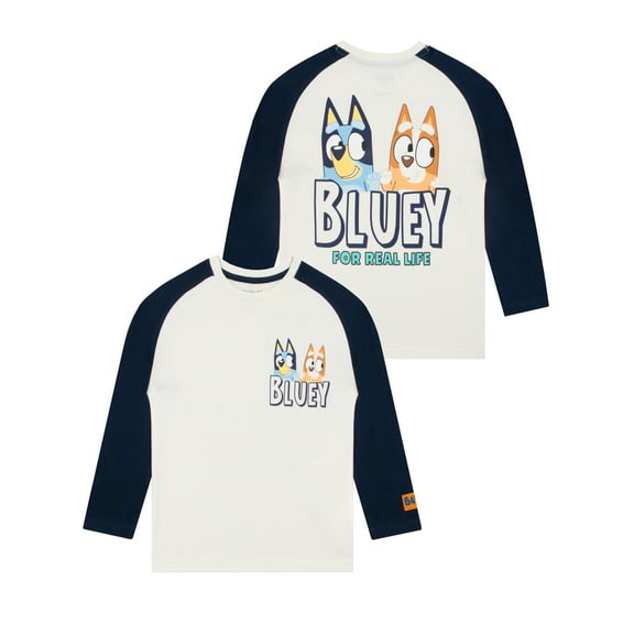 Bluey Boys Long Sleeve Top Off White Sizes 2-8