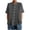 Gray, variant on Womens Cotton Linen Shirts Loose Fit Retro Solid Color Short Sleeve Pin-Tuck Detail Front Button Blouse Tops Breathable Natural Fiber Woven Apparel Red M