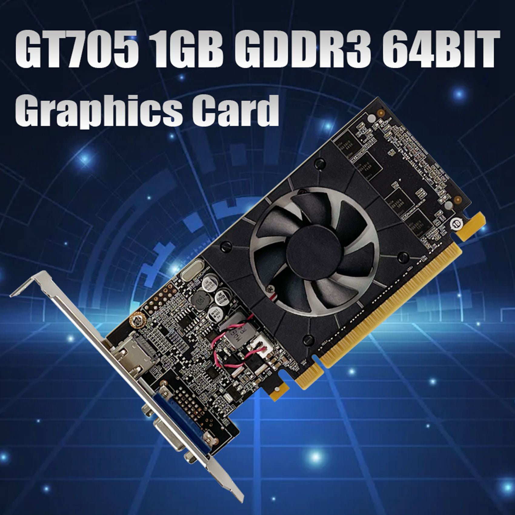 GT705 Card 1GB GDDR3 64BIT 810MHz PCIE 2.0 HDMI-Compatible VGA Video Card for ASUS Colorful Motherboard - Walmart.com