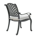 thumbnail image 4 of GatherCraft Ventura Cast Aluminum Dining Arm Chair with Cushion Dark Lava Bronze/Sandstorm, 4 of 5