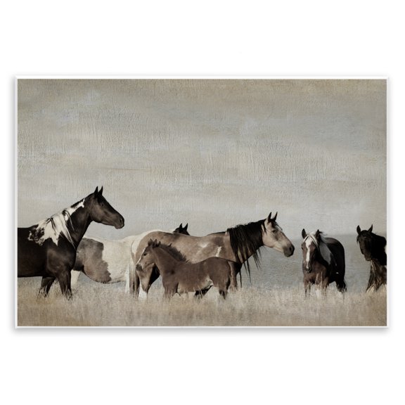Stupell Industries Rustic Lodge Horse Family Foals Grazing Wall Plaque Art, 15 x 10, by Danita Delimont