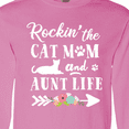 thumbnail image 4 of Inktastic Rockin' the Cat Mom and Aunt Life Long Sleeve T-Shirt, 4 of 5