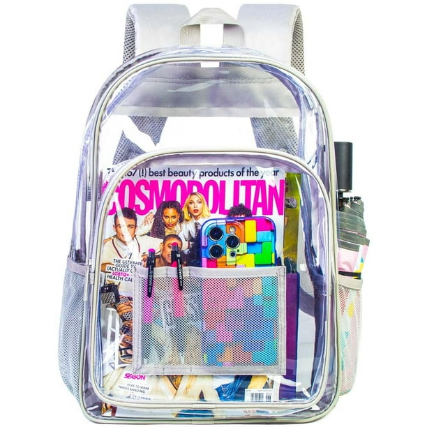 Mochila AGSDON - Mochila transparente para hombre, color gris