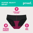 thumbnail image 4 of Proof Women's Super Heavy Absorbency, Brief Period Underwear, Black, Choose Your Size, 4 of 10