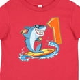 thumbnail image 4 of Inktastic First Birthday Surfing Shark with Hot Dog and Ice Cream Boys or Girls Baby T-Shirt, 4 of 5