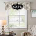 thumbnail image 6 of CAFE Tie Up Valances Curtain, Adjustable Kitchen Luxury Crown Black Stripes Beige Plaid Casual Retro Valances for Windows Decor, Rod Pocket Short Curtains Set for Bedroom/Bathroom, 60"x18", 6 of 9