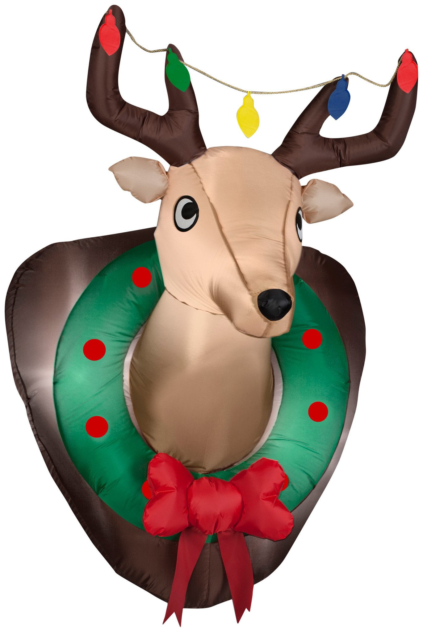 4' Airblown Mounted Deer Head Christmas Inflatable