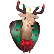 4' Airblown Mounted Deer Head Christmas Inflatable