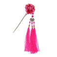 thumbnail image 2 of Las Mujeres con Flecos Del Palillo Del cabellero Borlas de Accesorios para El Cabello - roja BLESIY Palillo del borla de la vendimia, 2 of 8