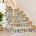 thumbnail image 4 of Mi Alma Spanish Mexican Blue Green Tile Stickers - Removable Vinyl 4x4, 24 pcs, 4 of 11