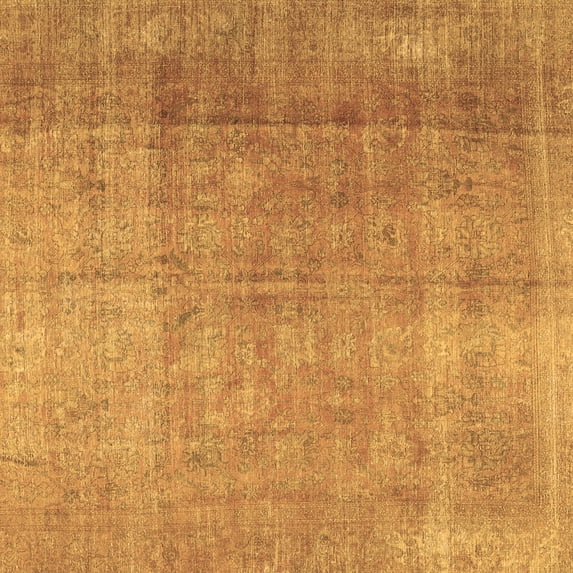 Ahgly Company Machine Washable Indoor Square Persian Brown Traditional Area Rugs, 5' Square
