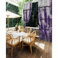 thumbnail image 5 of nqOlkjepod Outdoor Curtains for Patio Waterproof, Purple Flowers Outdoor Privacy Panels Grommet, Spring Botanical Floral Wooden Grain Blackout Outside Curtains for Porch/Cabana 54"x84", 2 Panels, 5 of 8
