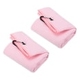 thumbnail image 1 of Unique Bargains 12'x12' Golf Towels Tri Fold Waffle Pattern Towels Soft Fiber with D Clip Pink 2 Pack, 1 of 6