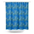 thumbnail image 1 of S4Sassy Blue Mimosa Pudica Leaves Waterproof Bathroom Shower Curtain With Roller Rings Hook-60 x 75 Inch, 1 of 1