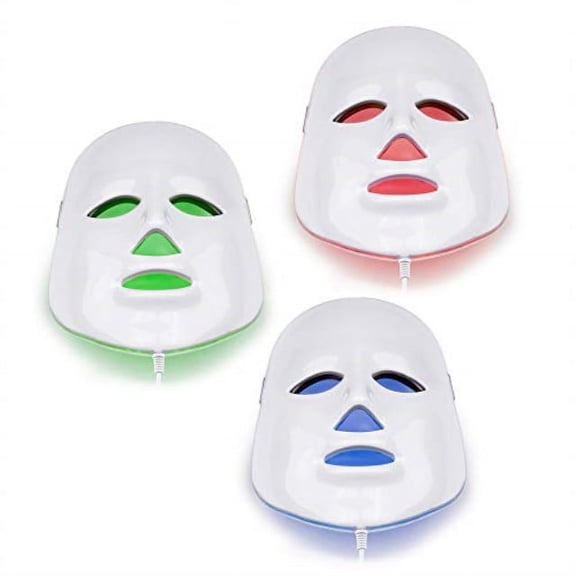 norlanya photon therapy facial skin care treatment machine facial toning mask - blue red green photon light