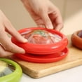 thumbnail image 6 of 4PCS Avocado Saver and Tomato Holder - Set of 4 Reusable Storage Containers for Fridge - Ideal for Garlic, Onions, Lemons, and Potatoes, 6 of 6