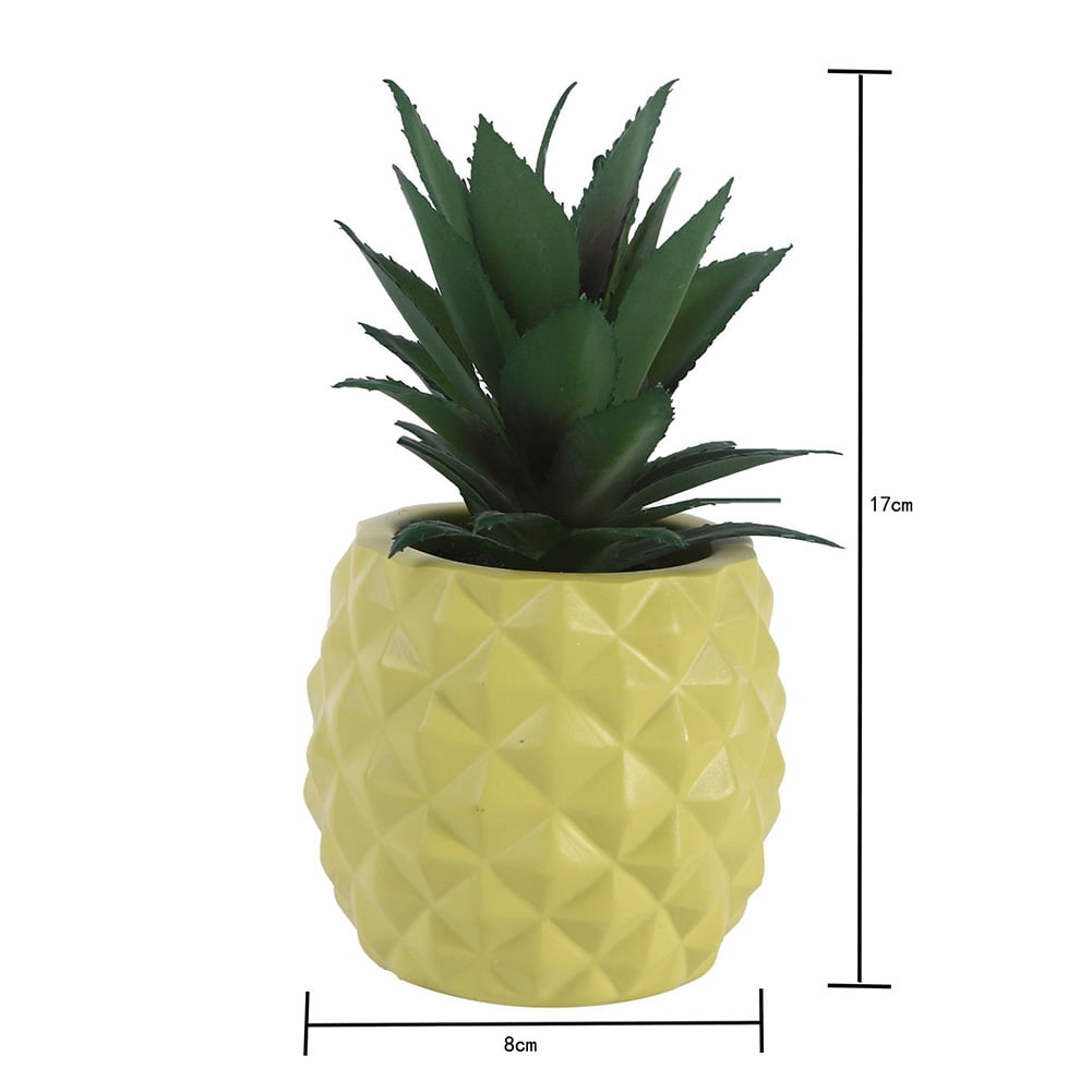 Ceramic Potted Artificial Succulent Decoration Fake Pineapple Plant Home Decor Tabletop Office Desk Outdoor Decoration Gift for Friends Garden Office Tabletop Home Decor