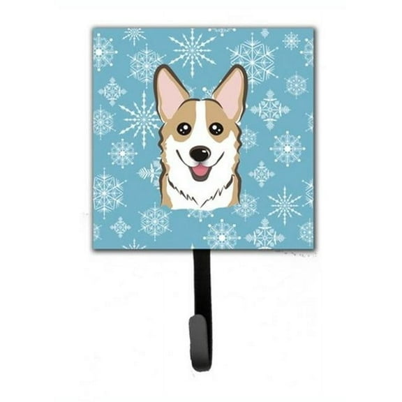 Carolines Treasures BB1687SH4 Snowflake Sable Corgi Leash & Key Holder